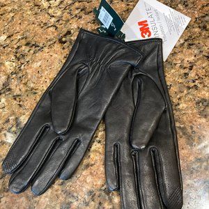 Women's Black Leather Gloves, Size Small, Condition New
